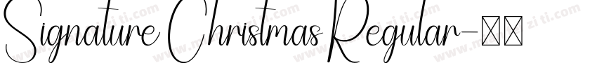 Signature Christmas Regular字体转换